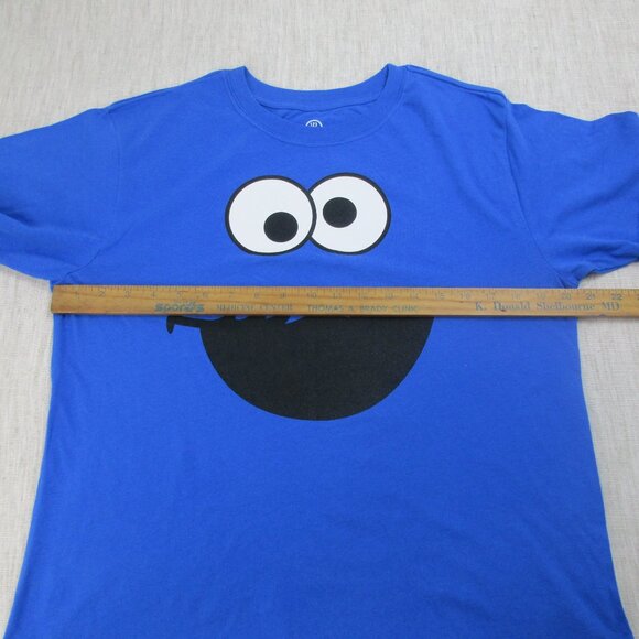 Sesame Street T Shirt Blue 100% Cotton Cookie Monster Graphic Tee - Picture 7 of 8
